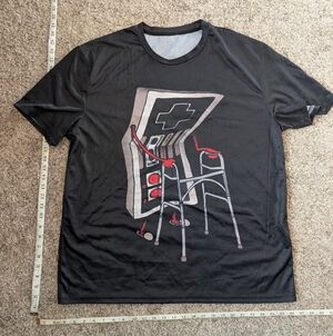 Black T-Shirt with Retro Gaming Graphic
